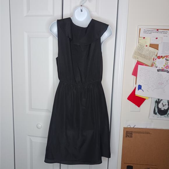 BCBGeneration Black Ruffled Wrap Dress with Pockets NWOT - Picture 5 of 11